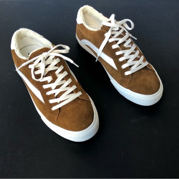 MADEWELL Sidewalk Leather Suede & Sherpa Fleece Sneakers W 11 M 9.5 - Picture 3 of 13